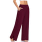 Pantalones de chándal de yoga sueltos casuales de pierna ancha para mujer
