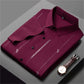 Camisa de seda de hielo de alta elasticidad resistente a las arrugas para hombre