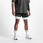 Pantalones cortos de doble capa para deportes de ocio de fitness muscular