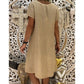 ?Promoción por tiempo limitado - 30% OFF?2023 Vestido midi de algodón y lino con cuello en V más vendido