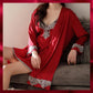 Set de Peignoir en bandoulière en satin