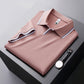 Camisa de manga corta de seda informal de negocios para hombre