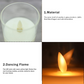 Velas parpadeantes sin llama con soporte de cristal