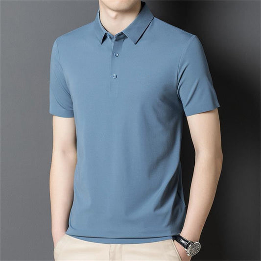 Novedad de verano 2023, camisa de manga corta de seda helada