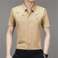Camisa de manga corta de seda helada para hombre