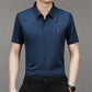 Camisa de manga corta de seda helada para hombre