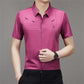 Camisa de manga corta de seda helada para hombre