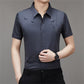 Camisa de manga corta de seda helada para hombre