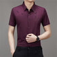 Camisa de manga corta de seda helada para hombre