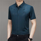 Camisa de manga corta de seda helada para hombre