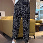 Pantalones cortos informales con abertura lateral y estampado de seda helada para hombre (50% de descuento)