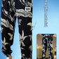 Pantalones cortos informales con abertura lateral y estampado de seda helada para hombre (50% de descuento)