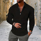 Camiseta casual deportiva de manga larga con cuello de cremallera para hombre 🔥Compre 2 envío gratis🔥