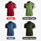 Camiseta con estampado de camuflaje personalizado de solapa informal para hombre