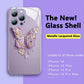 🔥2023 venta caliente🔥Cubierta de vidrio plana con patrón de mariposa 3D compatible con iPhone