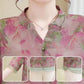 Traje de manga corta y pantalones floral transpirable para mujeres