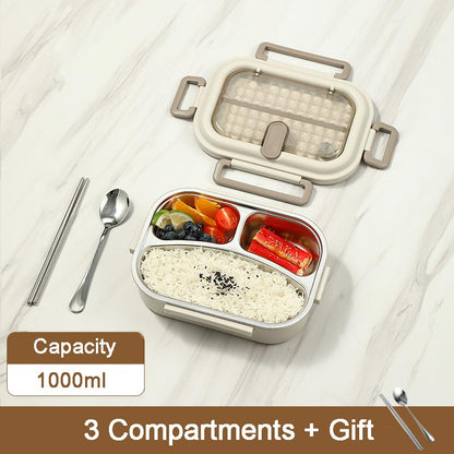 Caja Bento aislada de acero inoxidable para microondas 🔥Compre 2 envío gratis🔥