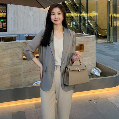Mujeres Temperamento Tencel Sunscreen Traje de Verano Blazer