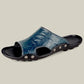 (Compre 2 envío gratis) 2023 Sandalias de playa de cuero Pantuflas