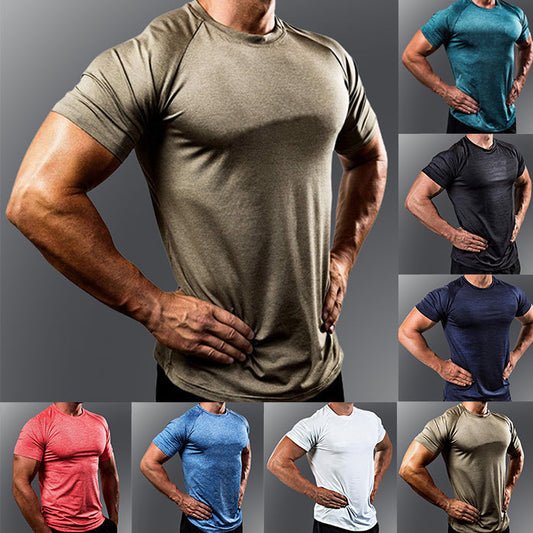 CAMISETA DEPORTIVA CASUAL DE COLOR LISO™