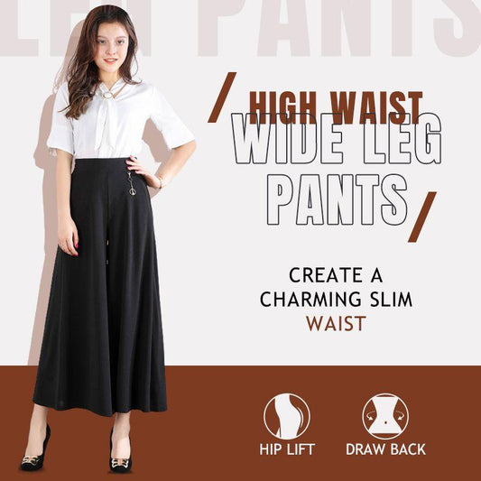 Pantalones anchos de cintura alta- Compra 2 envío gratis