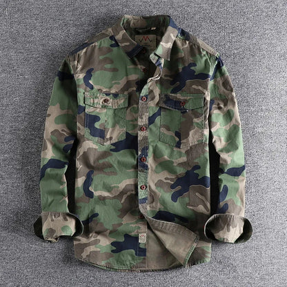 Camisas cargo de camuflaje para hombre