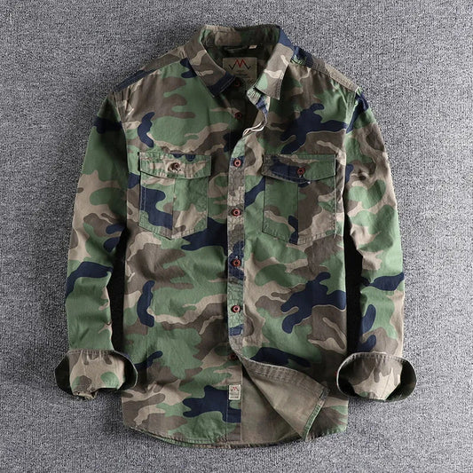 Camisas cargo de camuflaje para hombre
