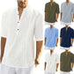 Camisa de lino para hombre 🔥Compre 3 envío gratis🔥