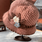 🔥Oferta de Navidad 40% de descuento: gorro de punto floral francés grueso para mujer