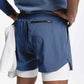 Pantalones cortos de doble capa para deportes de ocio de fitness muscular