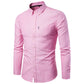 Camisa casual de manga larga de algodón para hombre