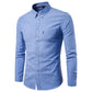 Camisa casual de manga larga de algodón para hombre
