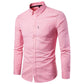 Camisa casual de manga larga de algodón para hombre