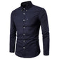 Camisa casual de manga larga de algodón para hombre