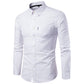 Camisa casual de manga larga de algodón para hombre