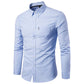 Camisa casual de manga larga de algodón para hombre