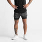Pantalones cortos de doble capa para deportes de ocio de fitness muscular