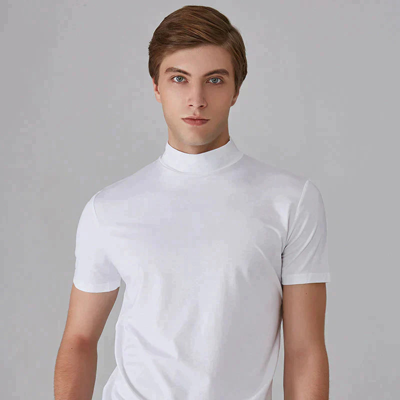 CAMISETA DE CUELLO ALTO SLIM FIT PARA HOMBRE🔥COMPRA 3 ENVÍO GRATIS🔥-12