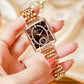 Lindo regalo- Fashion Square Reloj Diamante Oro Rosa Mujer 🔥Compre 2 envío gratis🔥