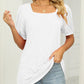 ✨Camiseta de cuello cuadrado con mangas abullonadas🔥Compre 3 envío gratis🔥