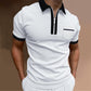 Camiseta de hombre con cremallera y solapa fina 2023