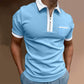 Camiseta de hombre con cremallera y solapa fina 2023