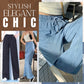 pantalones sueltos de seda de hielo de cintura alta
