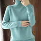 Jersey liso de punto con cuello alto-🎅Rebajas de Navidad🎅