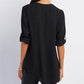 Camisa casual de mujer con cremallera y cuello en V- Compre 3 envío gratis?