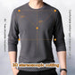 Top elástico slim fit con cuello redondo y estampado de gofres