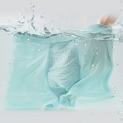 Calzoncillos antibacterianos de seda de hielo de verano para hombres