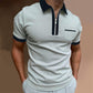 Camiseta de hombre con cremallera y solapa fina 2023