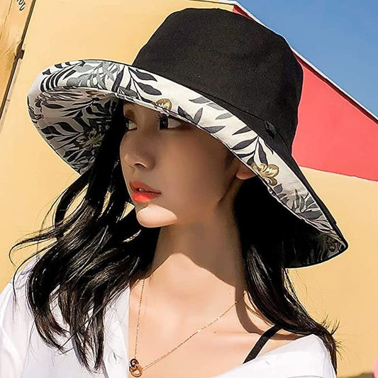 Sombrero de Algodón de Ala Ancha en Verano
