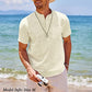 Camisa de playa con bolsillos de algodón para hombre 2023